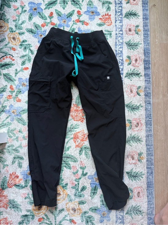Figs Pants - Figs Black Lined Scrub Pants